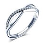 Unendlich U Bague ajustable en Argent 925 pour femme
