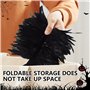 WAYBWZDQ Gothique Plumes Cape Noir, Plume Poncho à Col Châle Cape de Plume dhalloween Femme Homme Châle en Plumes, pour Hallowee