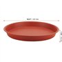 LEXININ Lot de 12 soucoupes en plastique pour pot de fleurs - 27 cm - Pour intérieur et extérieur - Rouge