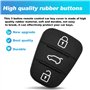 KEMIN Lot de 2 Coque de Clé 3 Boutons Télécommande Porte-clés Boutons Tampons en Caoutchouc Claviers pour Voiture Comaptible pou