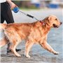Lot de 2 clips de sécurité réfléchissants pour collier de chien - Pivotant à 360° - Avec double fermeture pour harnais de chien 