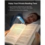 Mexllex Lampe de Lecture, Liseuse Lampe lecture pour lire au lit lampe livre lecture Rechargeable 3 Couleurs Protection des Yeux