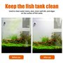 MiOYOOW Brosse Nettoyage d'aquarium, Grattoir à Algues, Double Face/Extrémité, avec 2 Chiffon en Feutre, Nettoyeur de Verre d'aq