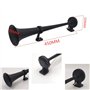 YIYIDA Klaxon de voiture air horn 150dB Président haut-parleur 450mm Corne de l'air chrome zinc noir simple trompette avec compr