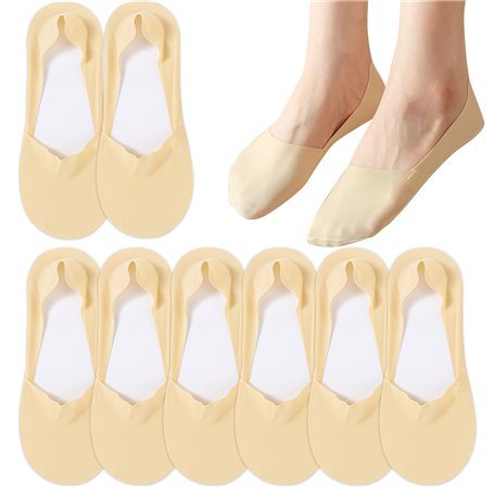 Lot de 8 paires de chaussettes de ballerine invisibles