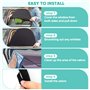 2 Pièces Accessoire Voiture, Pare Soleil Voiture Bébé, Pare Soleil Voiture avec Poches de Stockage, UV Protection Anti Moustiqua