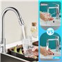 HATANSE Aérateur de Robinet 360° Pivotant Embout Robinet Cuisine, Mousseur Robinet Économie D'eau avec 2 Modes de Pulvérisation 