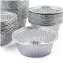 Plateaux en aluminium ronds pour grillades Plaque à pâtisserie en aluminium - 50 pièces Plateaux en aluminium jetables, Plateaux
