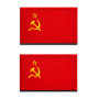 2 Pièces Drapeau du Soviétique USSR Tactique Militaire Emblème National Applique Fermeture Crochet et Boucle patch pour Chapeau