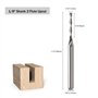 CNC Embouts de fraise 1/8" Tige CNC Bit End Mill 1/16" Coupe Dia Nez Plat Moulin d'extrémité en métal dur Deux flûtes Spirale Up