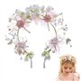 PLATEYTR Coiffure Communion Fille Golden Couronne Fleur Cheveux Enfant Decoration Cheveux Fille Bapteme Fit Princesse Demoiselle