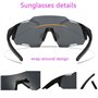 BECILES Lunettes de soleil de vélo pour homme et femme - Lunettes de protection anti-UV pour activités de plein air telles que l