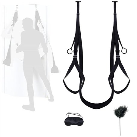 Harnais de yoga en nylon suspendu à la porte avec accessoires