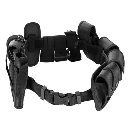 ACEXIER Kit Utilitaire de Garde de Polices d'entraînement Militaire Tactique avec Ceinture d'application de la Police en Tissu O