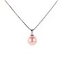 10 mm de culture d'eau douce rose perle pendentif collier en argent cadeau pour femmes filles