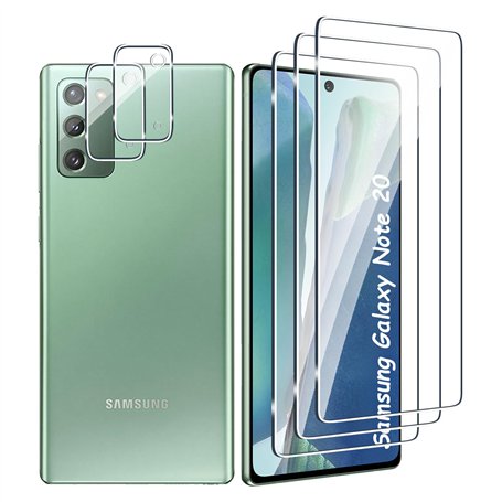 Fyqzio [3+2 Pièces Verre Trempé Pour Samsung Galaxy Note 20 et Caméra Arrière Protecteur