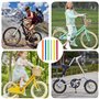 Lot de 72 Rayons de vélo colorés, réflecteurs de Rayons réfléchissants à 360 °, faciles à Installer et réutilisables, Accessoire