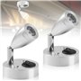 Lot de 2 spots de lecture LED 12 V - Blanc chaud 3000 K - Lampe de lecture pour camping-car