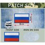 Lot de 4 écussons tactiques à coudre ou à coudre - Motif drapeau de la Russie - À coudre ou à repasser sur les vêtements - Acces