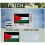Lot de 4 écussons de drapeau palestinien tactique palestinien - Emblème national brodé - À coudre - Accessoires de bricolage - V