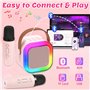 Chennyfun Machine Karaoké pour Enfants avec 2 Microphones,Haut-parleur Bluetooth Sans Fil avec Effets de Changement de Voix & lu