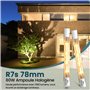 Luxvista Dimmable R7S 78mm 80W Ampoule Halogène Crayon AC220-240V 1390lm J78 Projecteur Halogène Linéaire pour l’éclairage de pa
