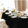 Nappe Noire Tissu Décoratif Nappe Noire Polyester Tissu de Table rectangulaire Housses de Ta