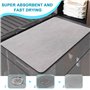 Druuzyl Tapis de Bain 40x60cm Gris - Tapis Salle de Bain en Diatomite Ultra Absorbant, Antidérapant et Séchage Rapide, Microfibr