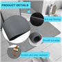 Druuzyl Tapis de Bain 40x60cm Gris - Tapis Salle de Bain en Diatomite Ultra Absorbant, Antidérapant et Séchage Rapide, Microfibr
