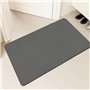 Druuzyl Tapis de Bain 40x60cm Gris - Tapis Salle de Bain en Diatomite Ultra Absorbant, Antidérapant et Séchage Rapide, Microfibr