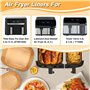 KAHEIGN 160 Pièces Liners Jetables en Papier pour Friteuse à Air Double Tefal 5,2L et 3,1L, Papier Sulfurisé pour Friteuse Tower