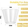 KAHEIGN 60Pcs Mini Coupes à Dessert, 270ml Gobelets à Dessert Ronds En Plastique Coupe Apéritif Parfait Clair Gobelets De Servic