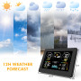 Station Météo avec Capteur Extérieur, Thermomètre Numérique Sans Fil à Affichage Couleur, Contrôle de la Température et de l'hum
