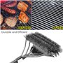 VDISRR Brosse Barbecue, 3 en 1 Brosse Nettoyage Barbecue avec Grattoir, Poils Acier Inoxydable Nettoyer Rapidement & Efficacemen