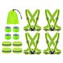 Anlising 4PCS Gilet Réfléchissant Vélo+4PCS Bracelet Réfléchissant Réglable+4PCS Brassard Reflechissant