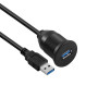 Bolongking Panel Flush Mount Cable – 1 mètre de câble 3.3’ USB 3.0 Extension pour voiture