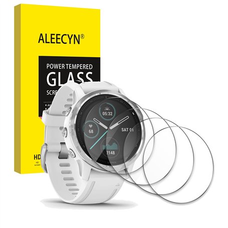 4 Pièces Verre Trempé Compatible Garmin Fenix 6S / Fenix 6S Pro/Forerunner 745，2.5D Bord