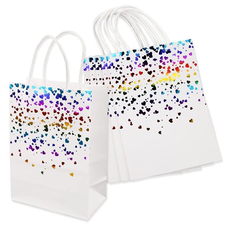 Lot de 10 sacs cadeaux avec poignées