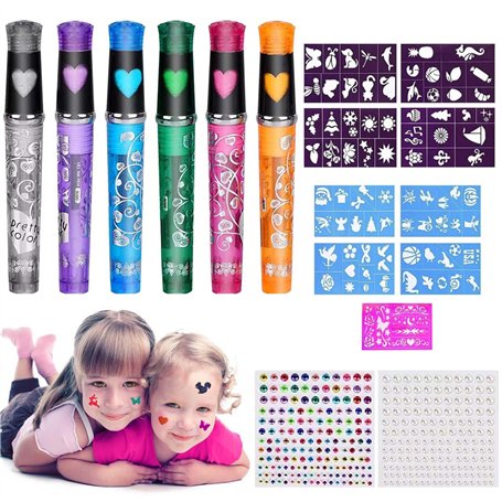 6 Pcs Stylos Tatouage Enfant