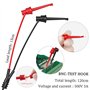 Cleqee - Lot de câbles de test BNC - Sondes d'oscilloscope BNC vers crocodile crocodile crocodile BNC vers minigrabber - Clips B