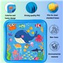 Edmirfun Requins Tapis de Jet d'eau pour Jouets Enfants,170cm Tapis De Pulvérisation D'éclaboussure d'eau Splash Sprinkle Play M