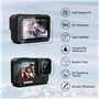 Kit d'accessoires pour GoPro Hero 9 Noir Housse de Protection en Silicone avec Bouchon en Caoutchouc + 6 protecteurs d'écran en 