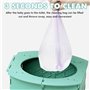 Pot pour enfants : pot de voyage pliable avec 3 rouleaux de sacs poubelles, siège de toilette portable pour bébé unisexe pour le