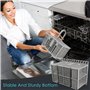 VFANDV Panier à Couverts, Porte-Couverts pour Lave-Vaisselle, pour Lave-Vaisselle 99673-8729, C00257140, C00386607 Gris