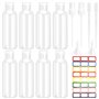 Bouteilles de Voyage 8 Pcs Ensemble de Flacons Vide de Voyage 100ml Flacons de Voyage Transparent Anti-Fuite Rechargeables Boute