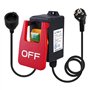 Sporgo Interrupteur marche/arrêt monophasé 250 V : interrupteur d'arrêt d'urgence 250 V 18 A Interrupteur de machine avec prise