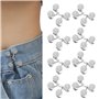 Lot de 8 Bouton Jean Clipsable Ajustable