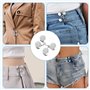 Lot de 8 Bouton Jean Clipsable Ajustable, Serre Taille pour Jean, 2 Style Boucle en Jeans Clipsable, Boutons de Pantalon Amovibl
