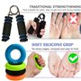 CAREDGO 4 PCS Exerciseur de Doigts en Silicone Musculation Main Hand Grip 30/40/50/60LB Entraîneur de Force de Préhension Muscul