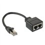 HUAREW Adaptateur Répartiteur RJ45 1 mâle vers 2 Femelles Ethernet Câble Extender pour Cat5 Cat5e Cat6 Cat7